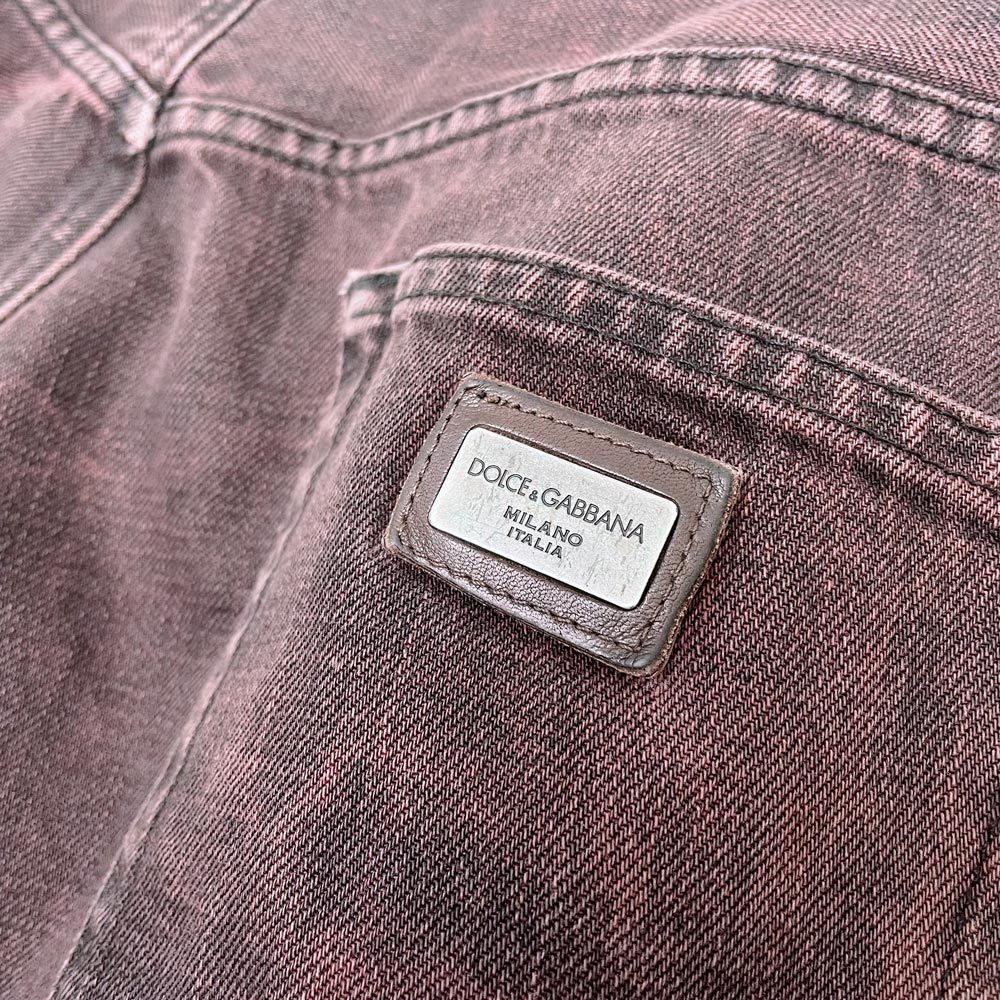 vintage 00s dolce & gabbana low rise acid wash jeans