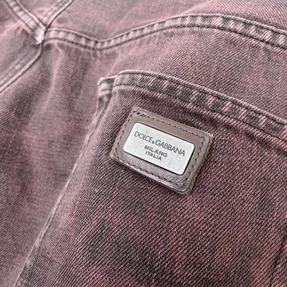 vintage 00s dolce & gabbana low rise acid wash jeans