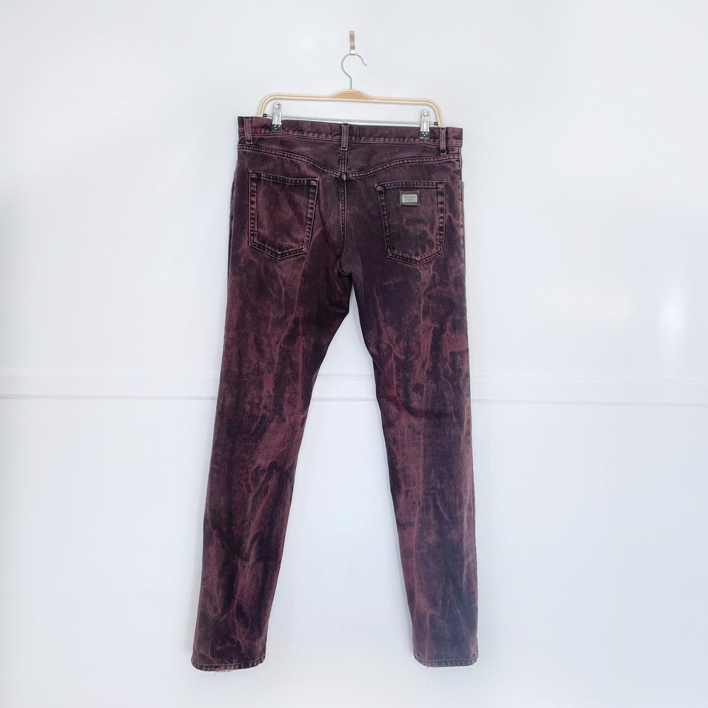 vintage 00s dolce & gabbana low rise acid wash jeans