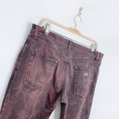 vintage 00s dolce & gabbana low rise acid wash jeans