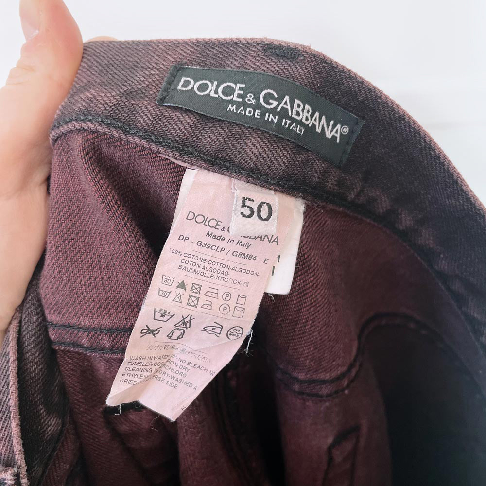 vintage 00s dolce & gabbana low rise acid wash jeans