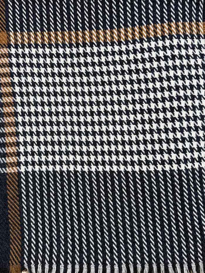 di firenze houndstooth plaid xl scarf - good market thrift store