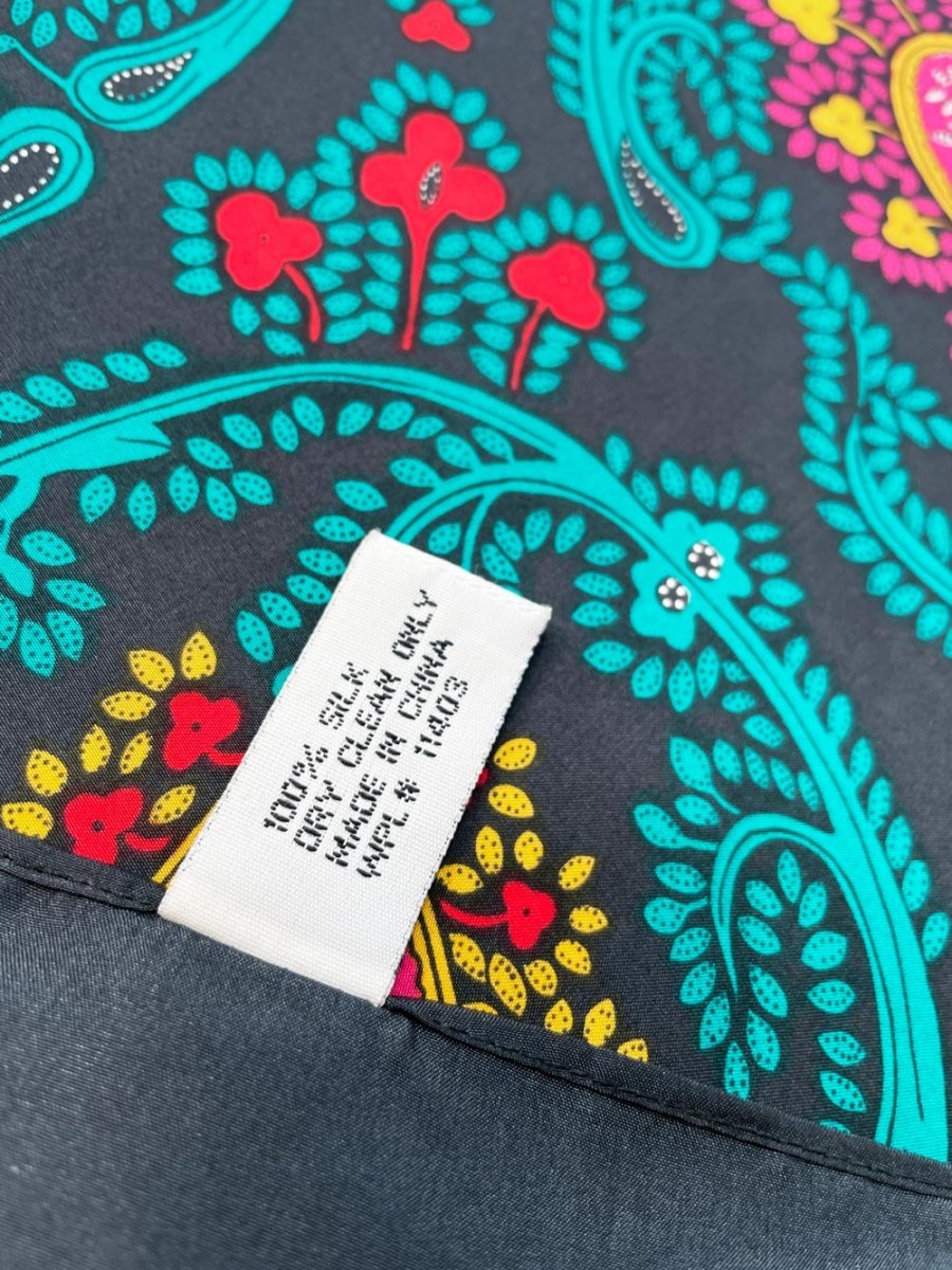 diane von furstenberg 100% silk paisley xl square scarf - good market thrift store