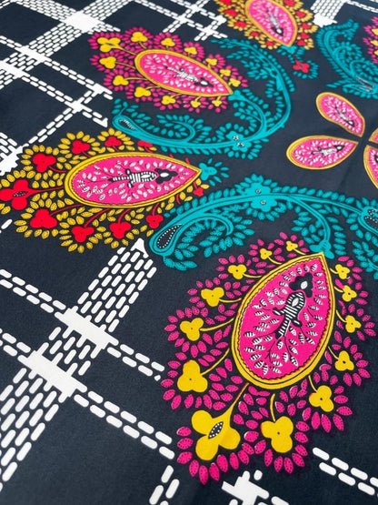 diane von furstenberg 100% silk paisley xl square scarf - good market thrift store