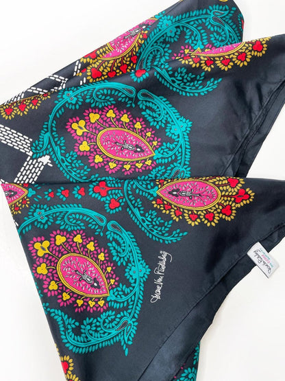 diane von furstenberg 100% silk paisley xl square scarf - good market thrift store