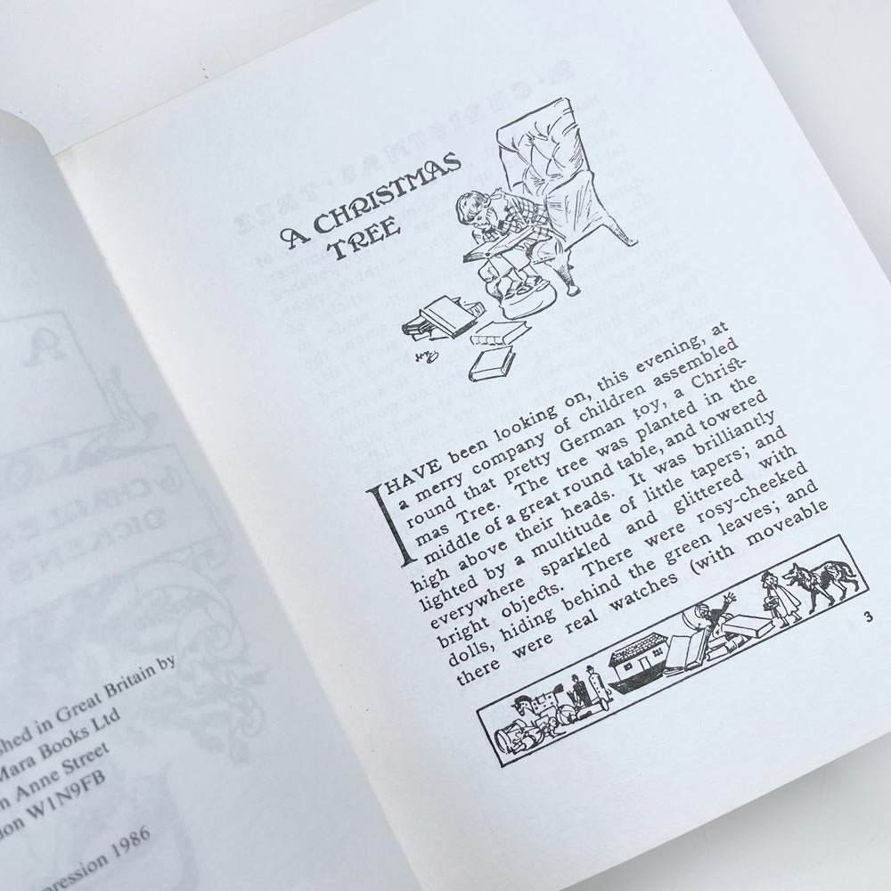 vintage 80s a christmas tree by charles dickens