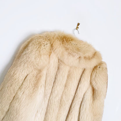 vintage christian dior fourrures yellow fox fur long coat