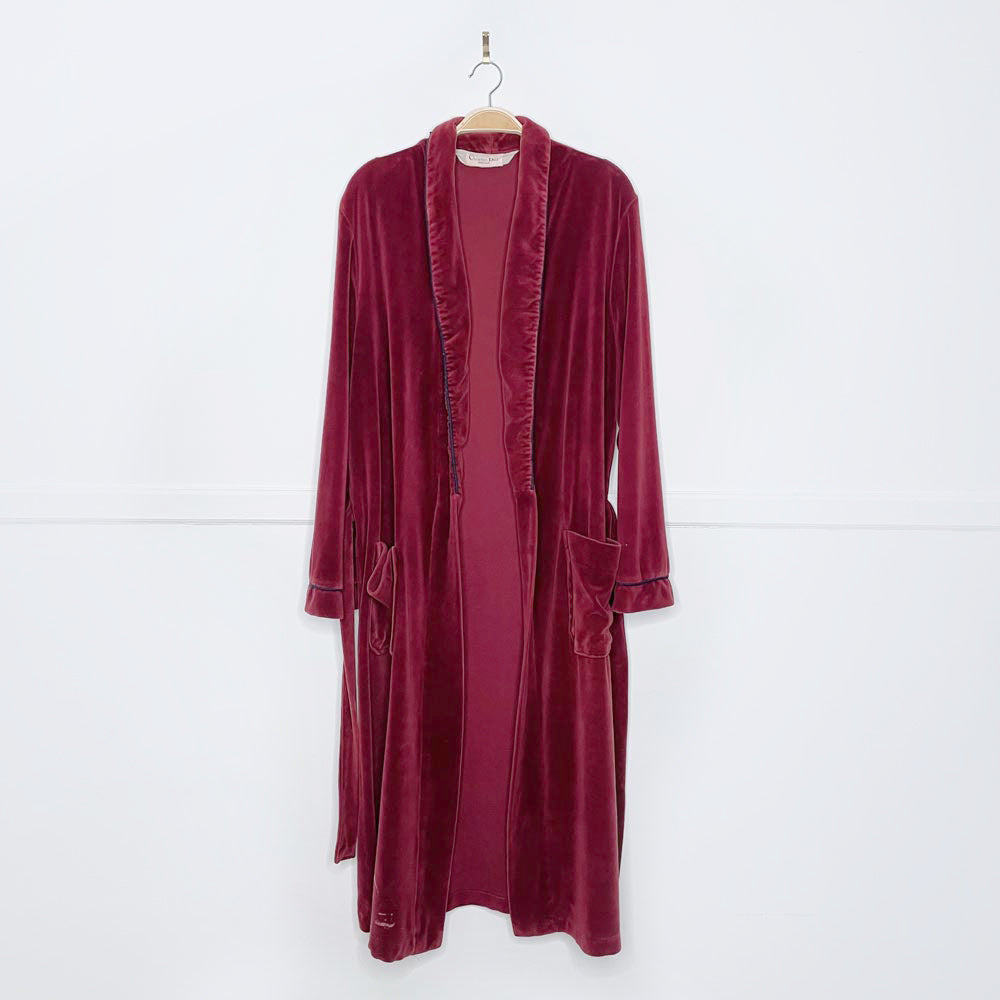 vintage christian dior velour robe