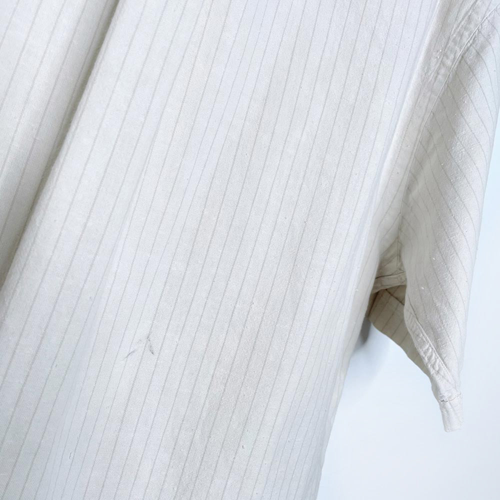 vintage christian dior raw textured cotton short sleeve shirt