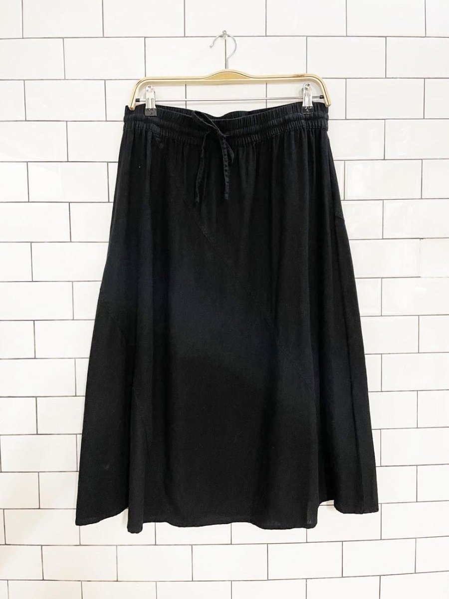 dkny linen - blend a - line midi skirt - good market thrift store