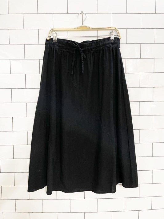dkny linen - blend a - line midi skirt - good market thrift store