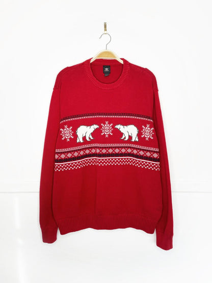 dockers holiday polar bears fair isle knit sweater - good market thrift store
