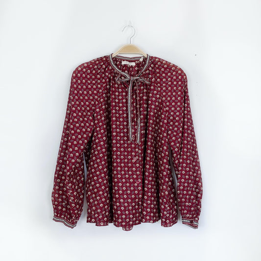 dôen amina countryside organic cotton floral print top