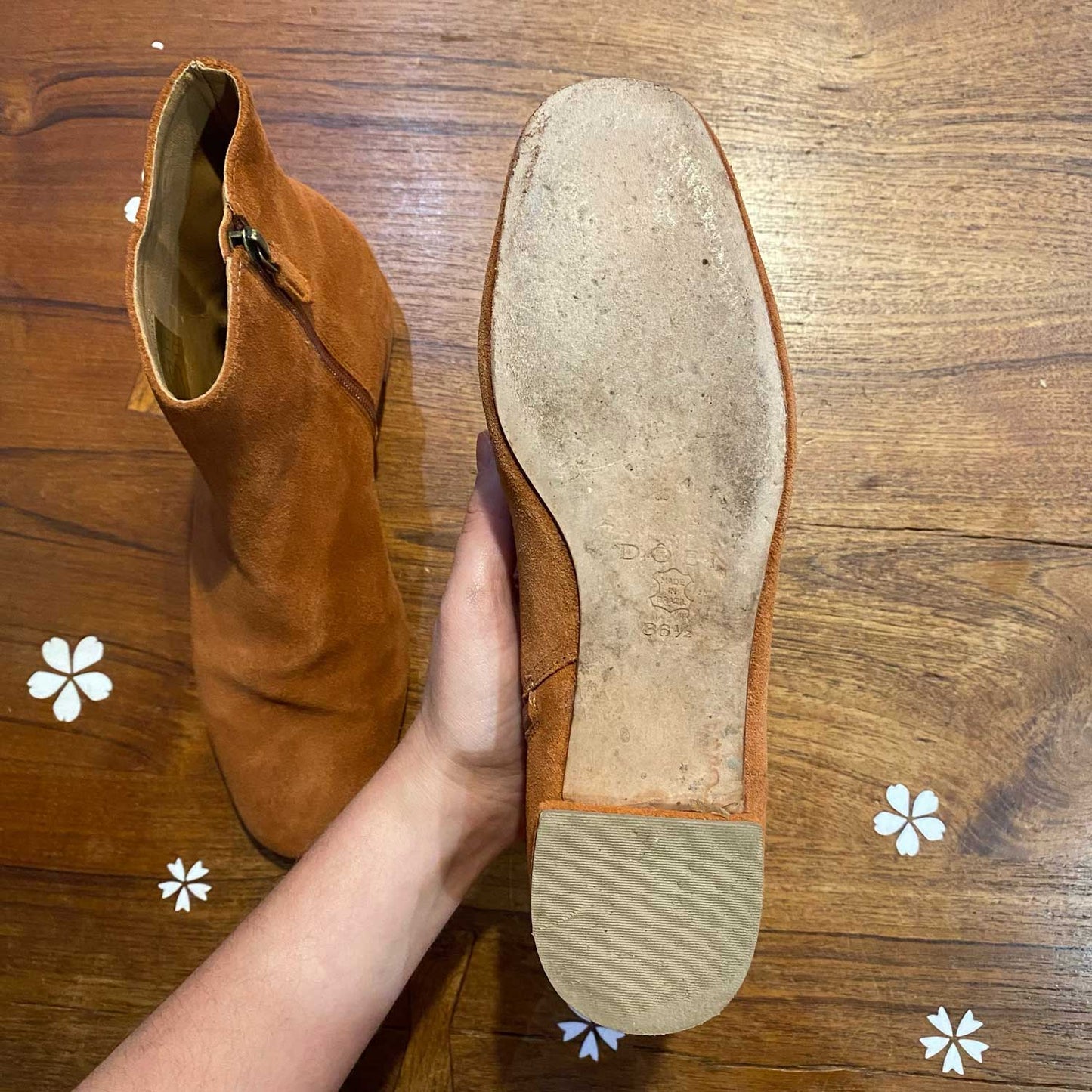 dôen bowery suede ankle boot - size 36.5