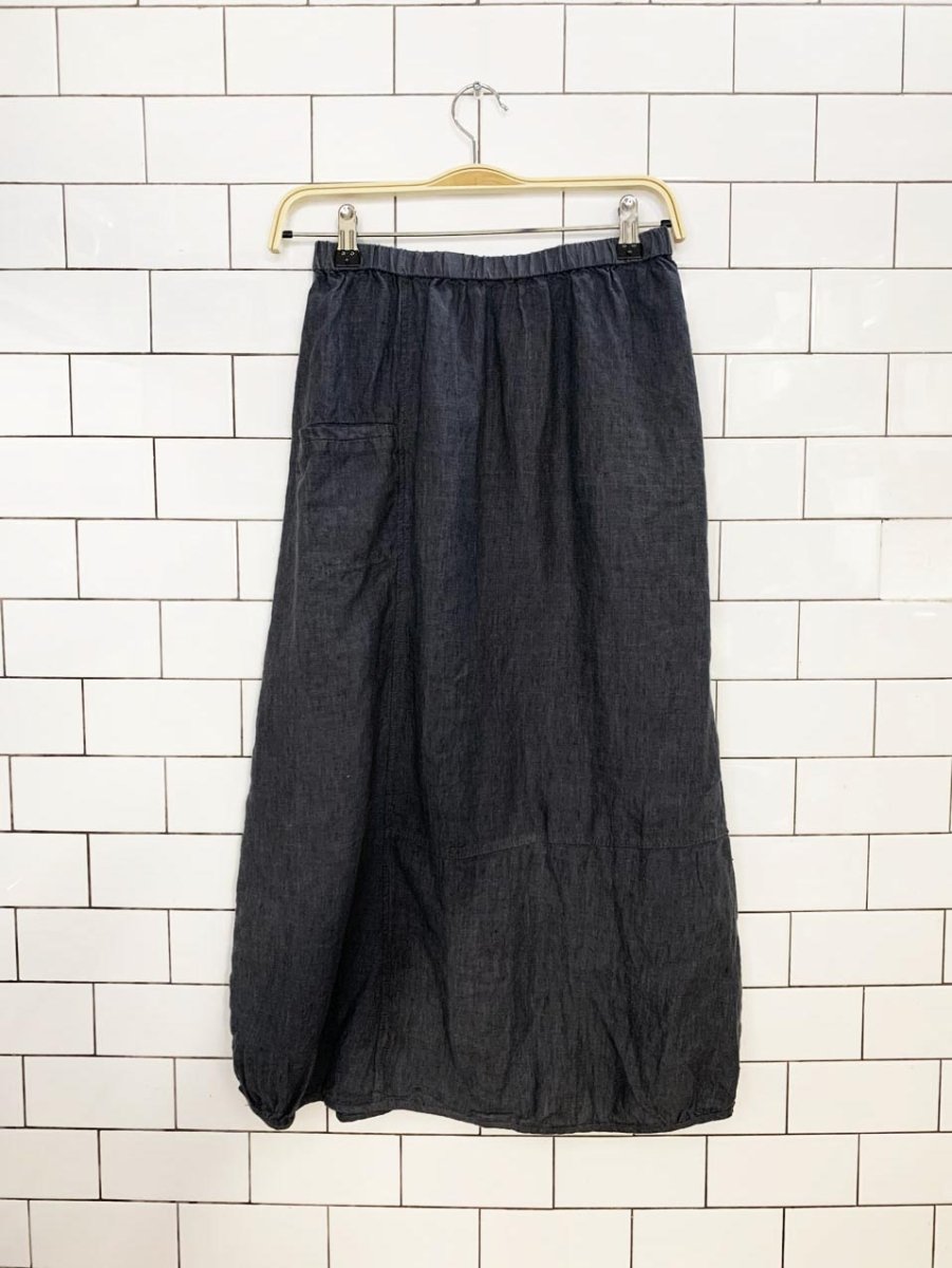 dolan 100% linen bubble hem pocket midi skirt - good market thrift store