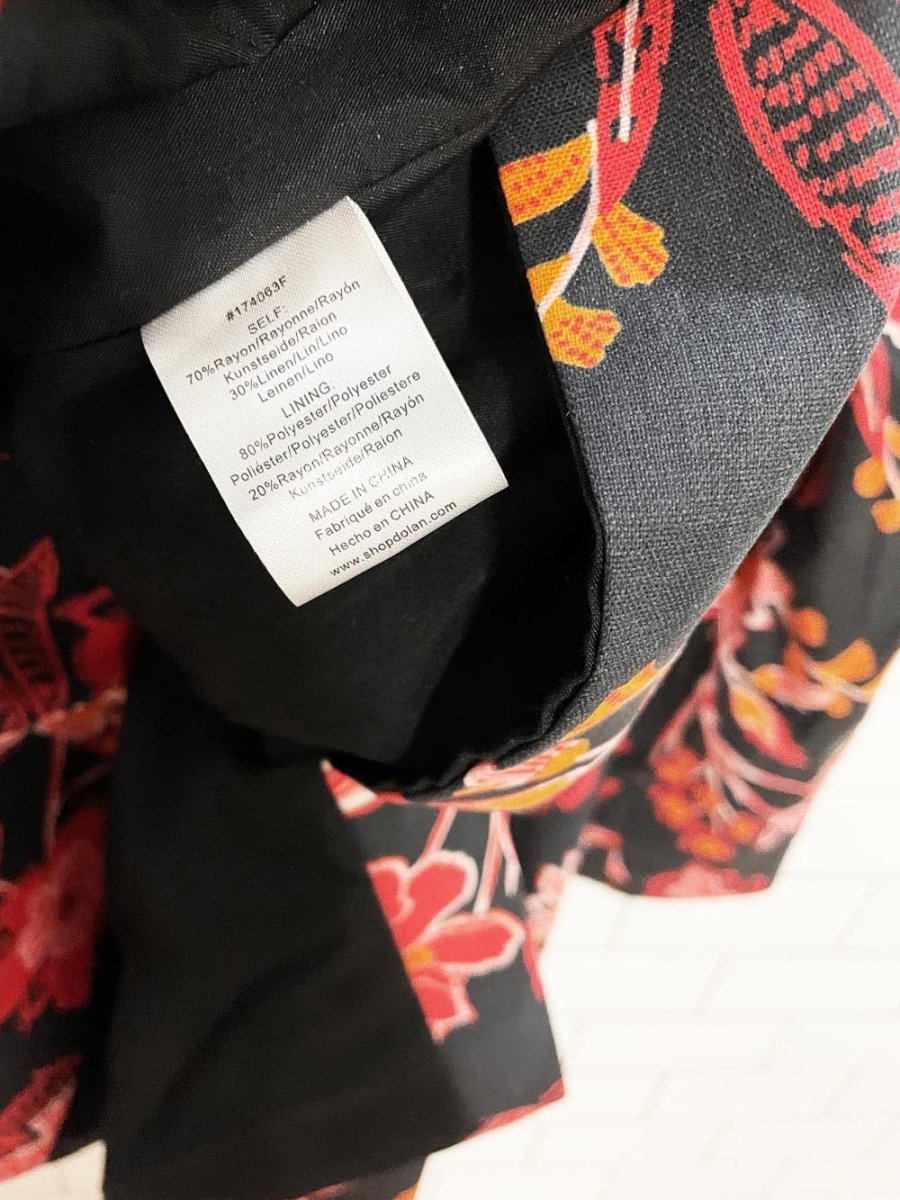 dolan linen - blend floral double breasted blazer | anthropologie - good market thrift store