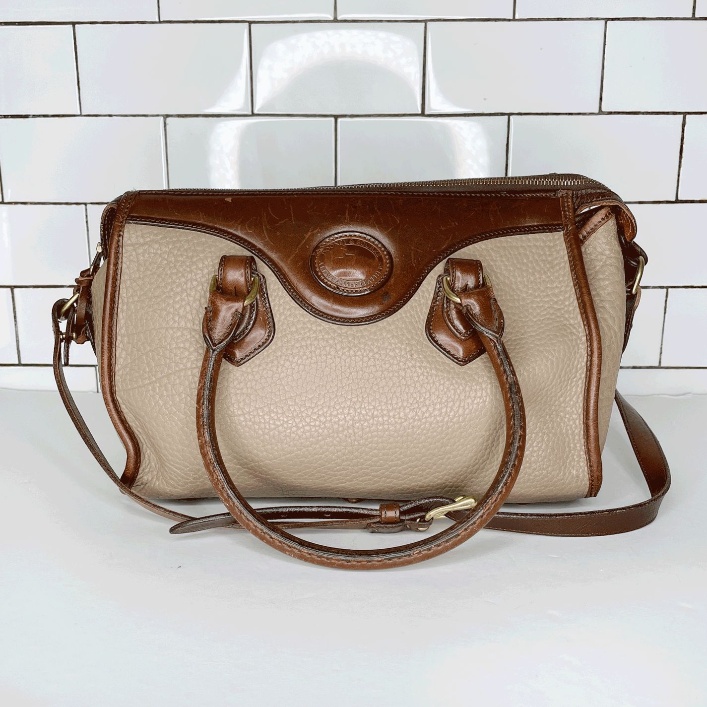 vintage dooney and bourke mini satchel carrier bag