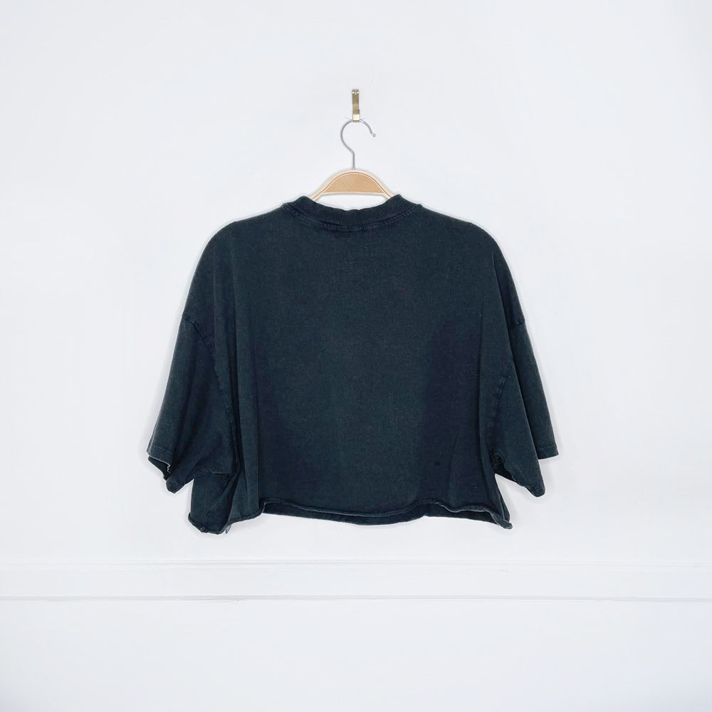 h&m x the doors 2021 sun graphic crop tee