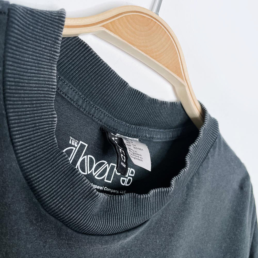 h&m x the doors 2021 sun graphic crop tee