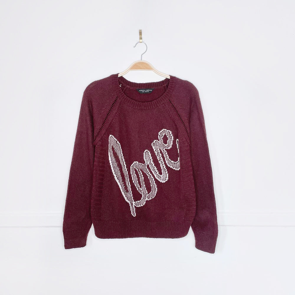 dorothy perkins knit love sweater