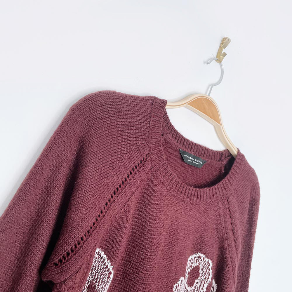 dorothy perkins knit love sweater