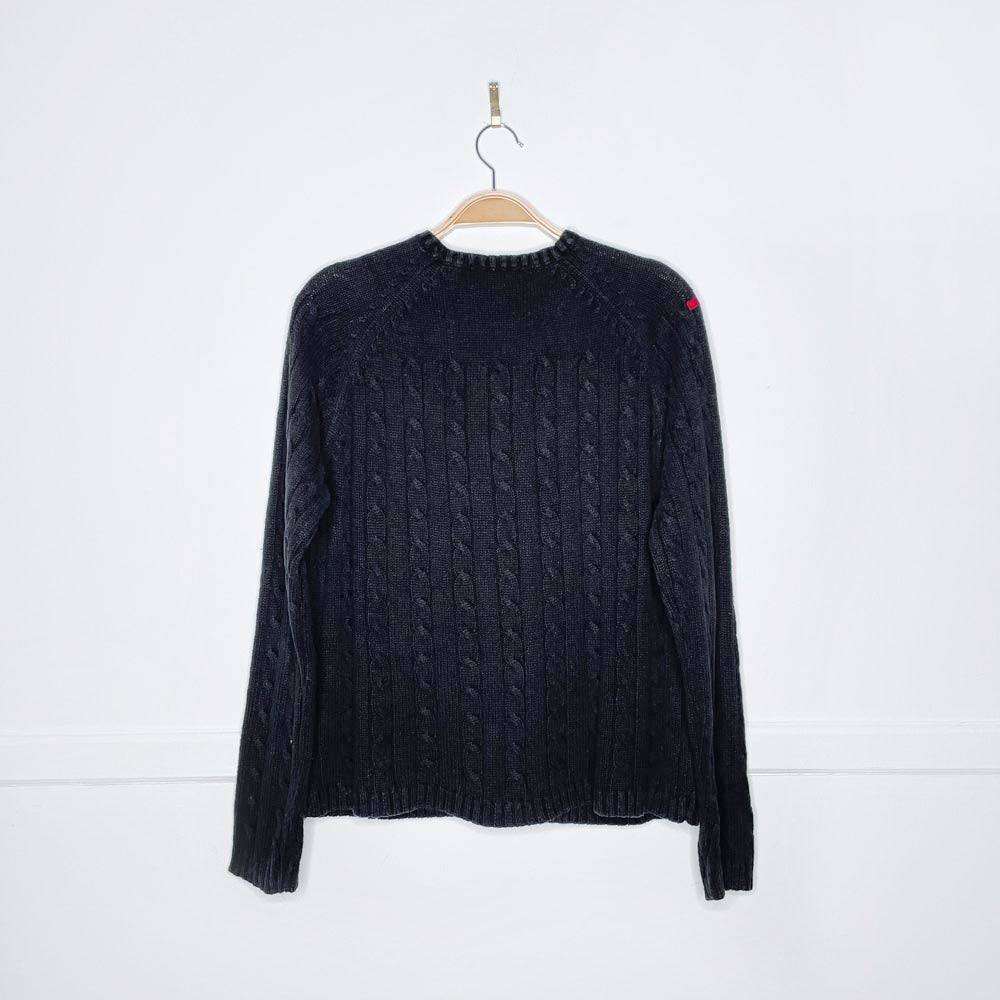 vintage 90s heirloom two turtle doves knit cardigan