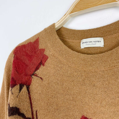 dries van noten 2020 flower alpaca-wool jumper