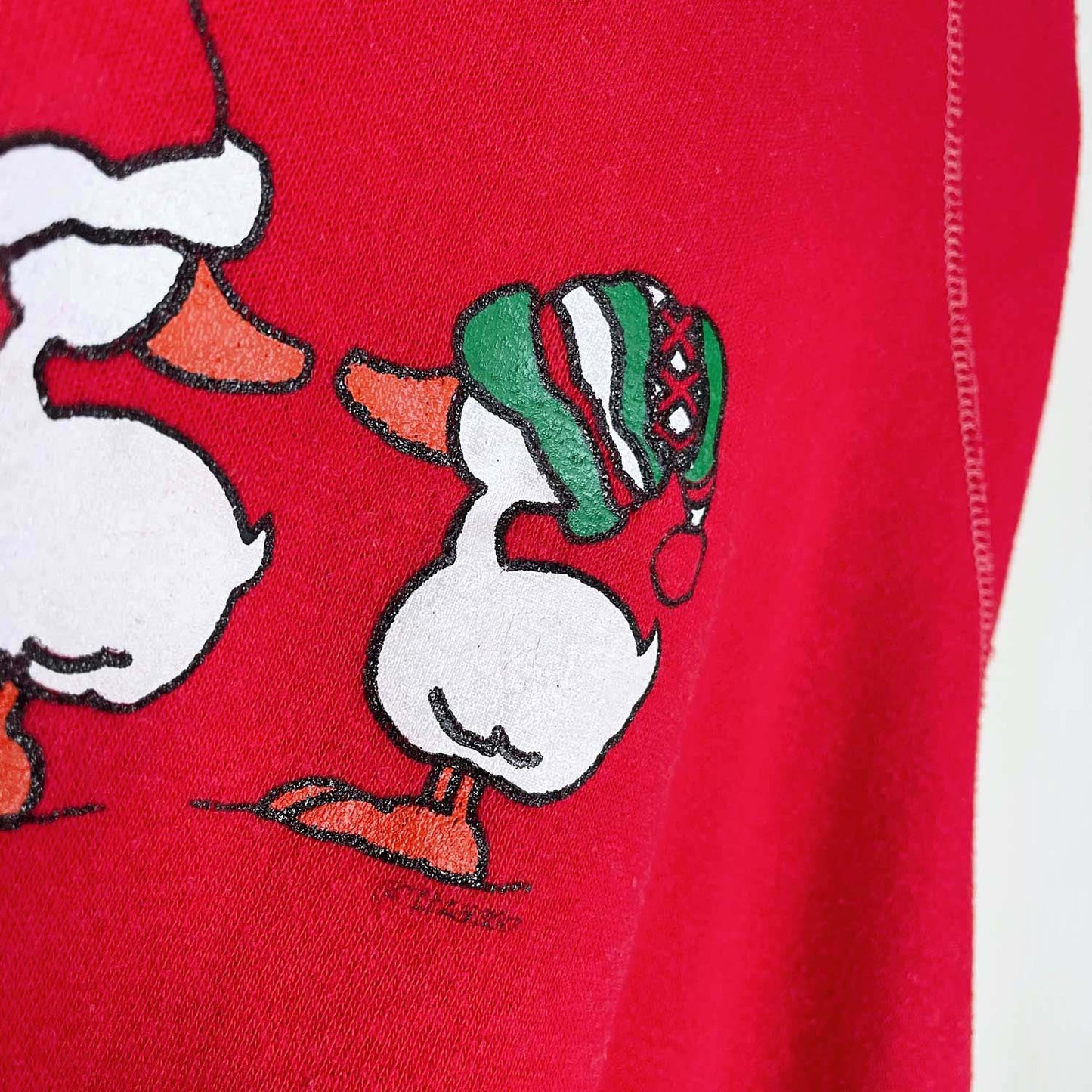 vintage three holiday ducky's crew - size small