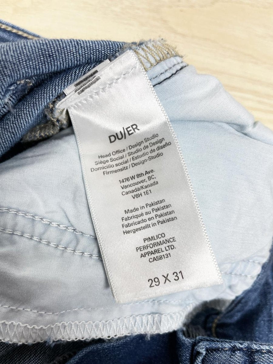 du/er pleated wide leg chambray denim jeans - good market thrift store