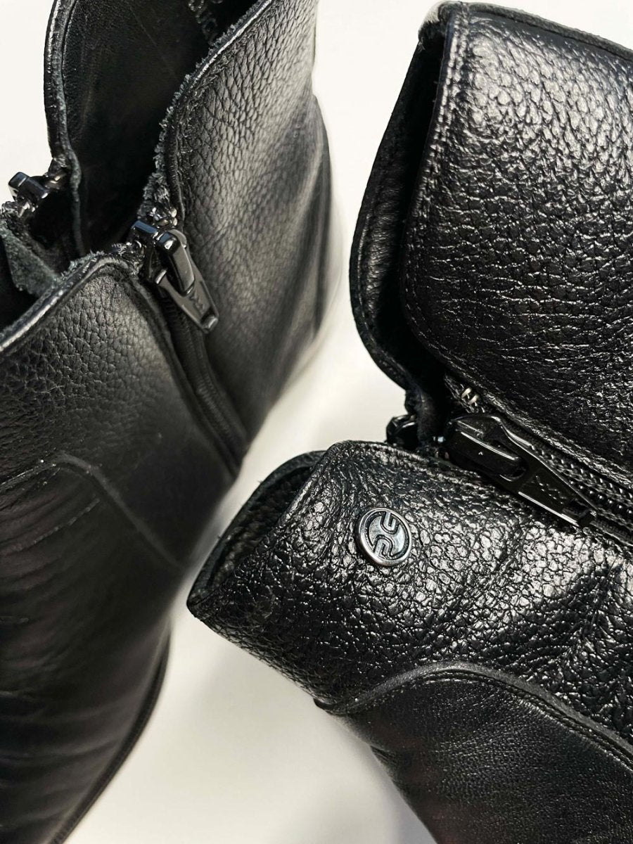 duque di galliano mod. 4013 botin doble cierre soft leather boots | caballero - good market thrift store