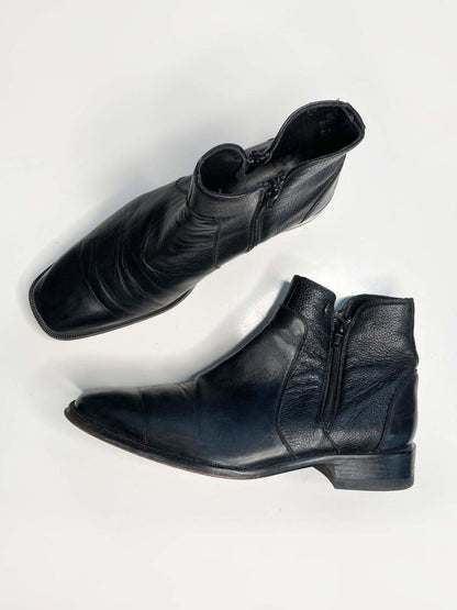 duque di galliano mod. 4013 botin doble cierre soft leather boots | caballero - good market thrift store