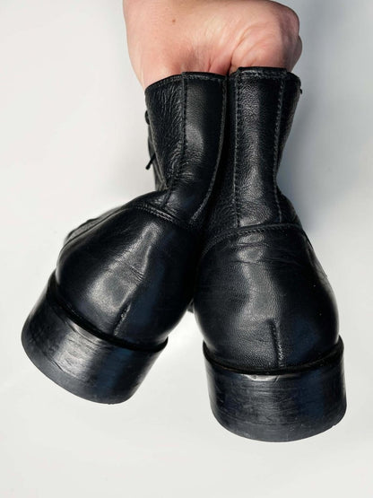 duque di galliano mod. 4013 botin doble cierre soft leather boots | caballero - good market thrift store