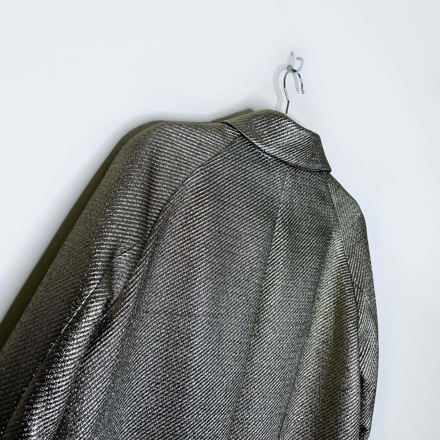 diane von furstenberg yvette metallic gold evening coat - size medium