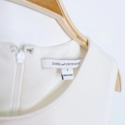 dvf sleeveless peplum hem top