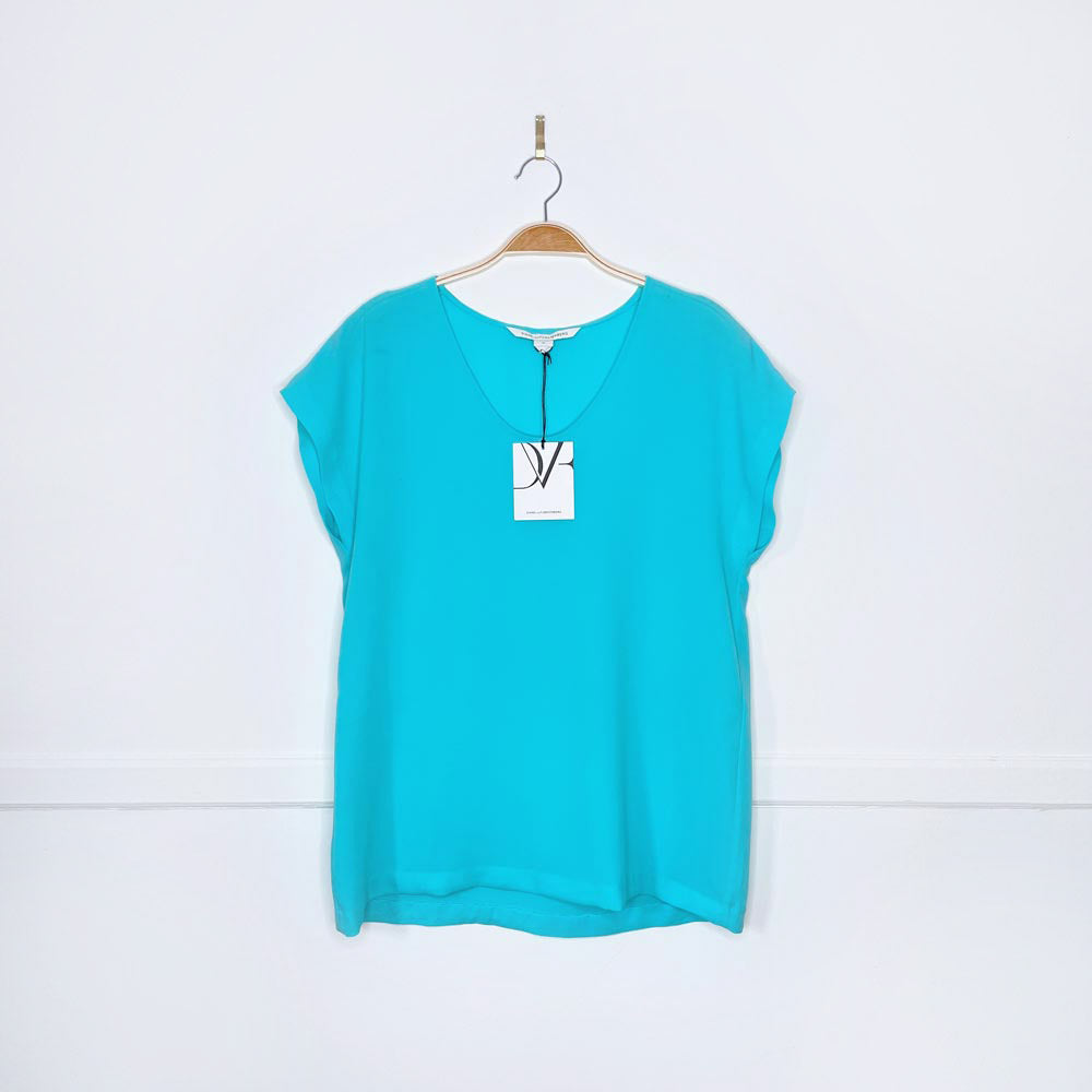 nwt dvf acedia crepe loose fit tee