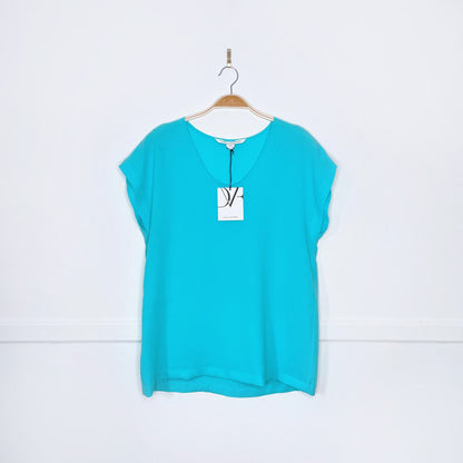 nwt dvf acedia crepe loose fit tee