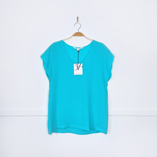 nwt dvf acedia crepe loose fit tee