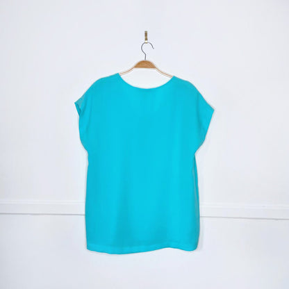 nwt dvf acedia crepe loose fit tee