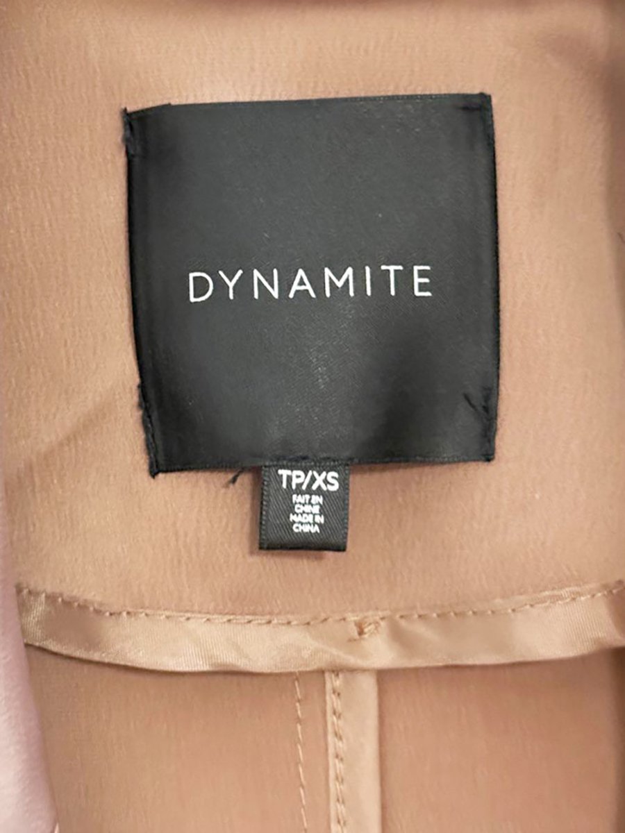 dynamite satin full button long blazer jacket - good market thrift store