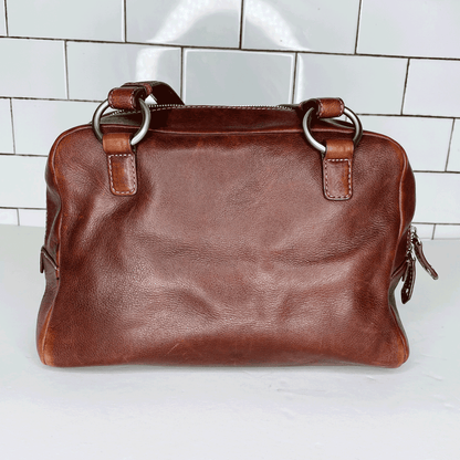 vintage etienne aigner cognac leather handbag