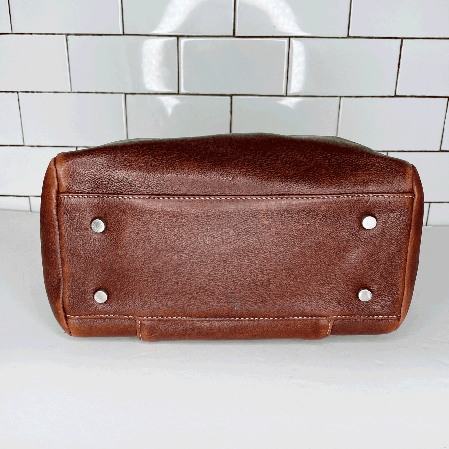 vintage etienne aigner cognac leather handbag