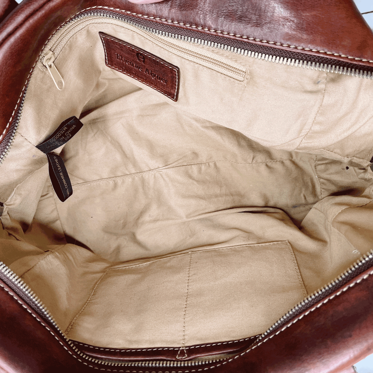 vintage etienne aigner cognac leather handbag