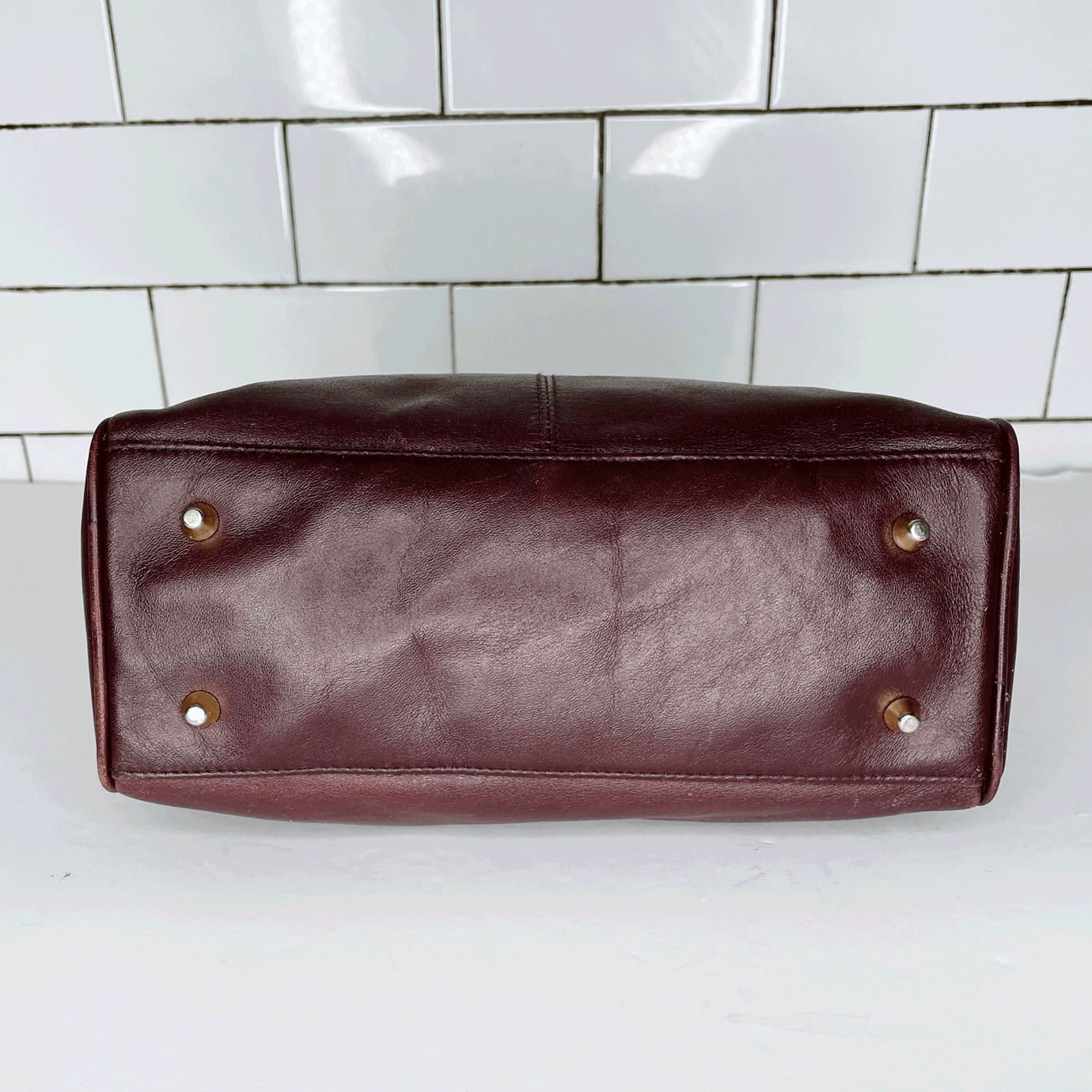 vintage 90s etienne aigner small leather bag