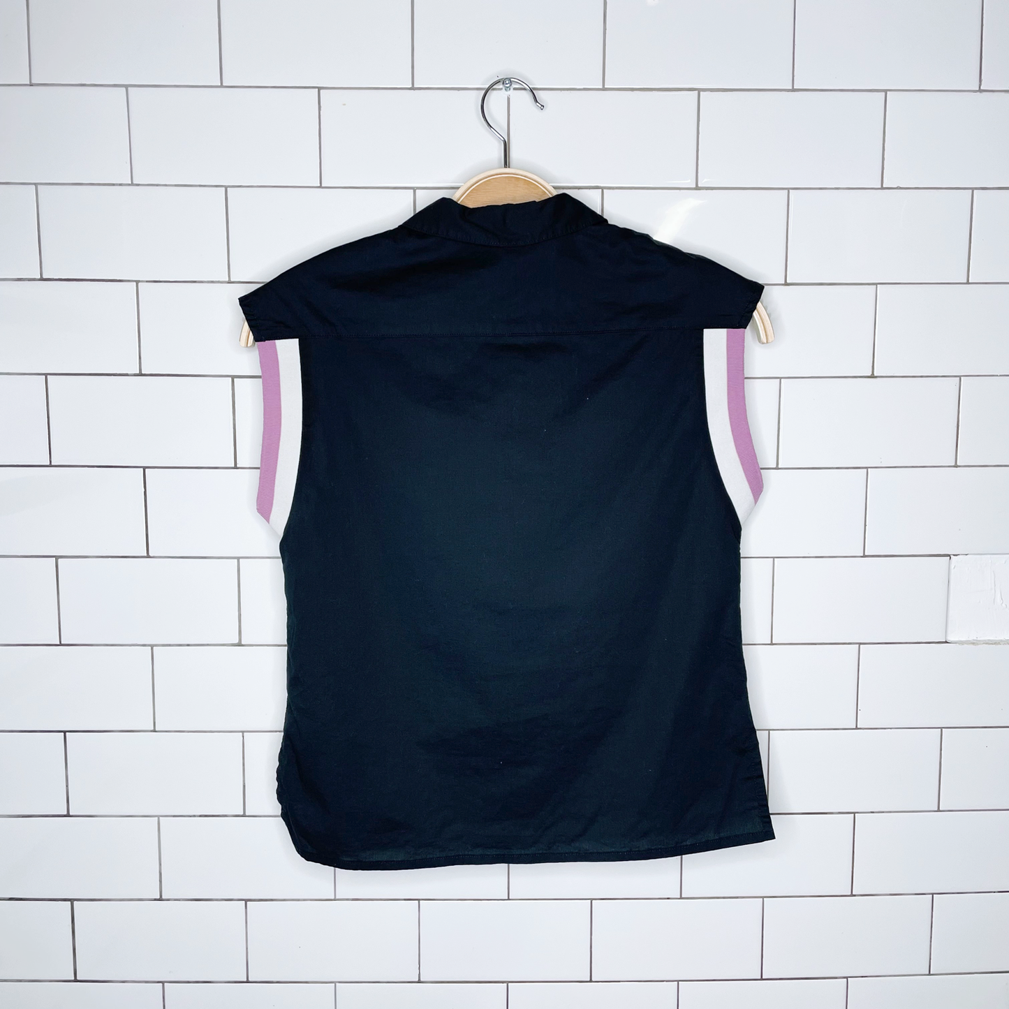 emporio armani sleeveless button down - size 10