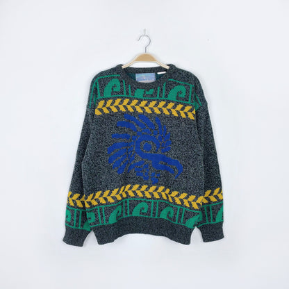 vintage helium eagle knitted crew - size large