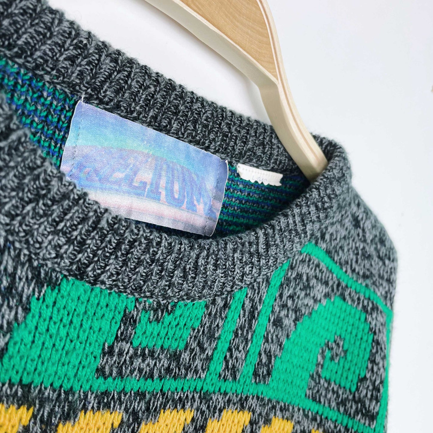 vintage helium eagle knitted crew - size large