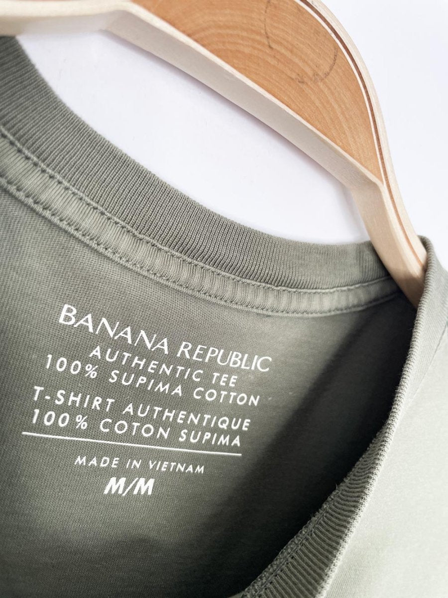 earth day activist x banana republic supima cotton pocket tee | clothes deserve a second chance not your ex - good market thrift store