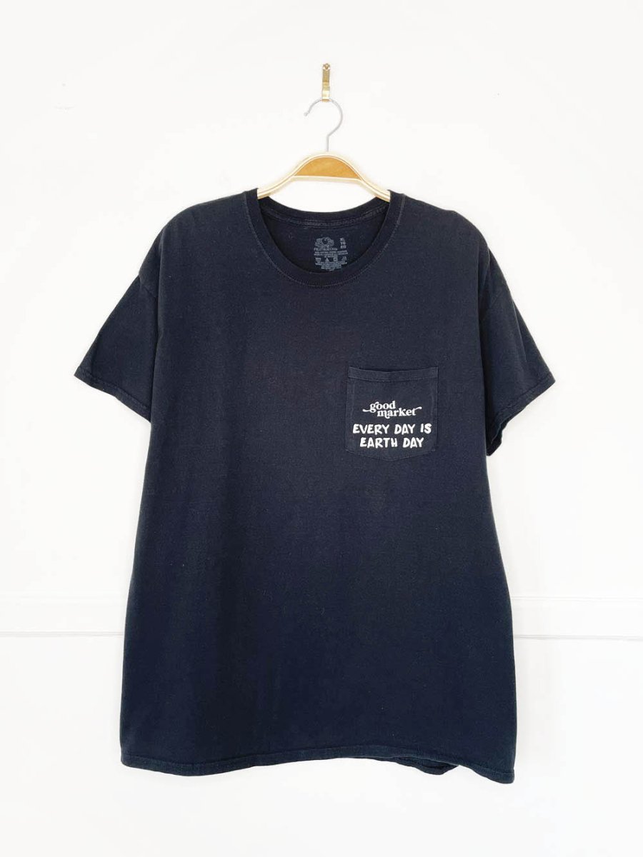 earth day activist x fruit of the loom pocket tee | clothes deserve a second chance not your ex - good market thrift store