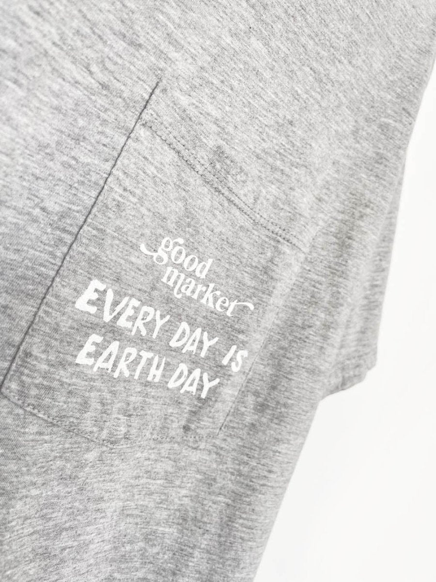 earth day activist x fruit of the loom pocket tee | clothes deserve a second chance not your ex - good market thrift store