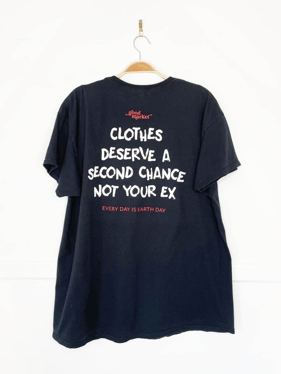 earth day activist x fruit of the loom pocket tee | clothes deserve a second chance not your ex - good market thrift store